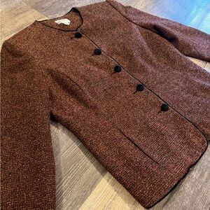 Blazer with Black velvet trim& Buttons